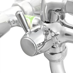 Смеситель для ванны Juguni хром двухвентильный с длинным изливом с лейкой (0402.721) - фото 7