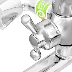 Смеситель для ванны Juguni хром двухвентильный с длинным изливом с лейкой (0402.642A) - фото 7