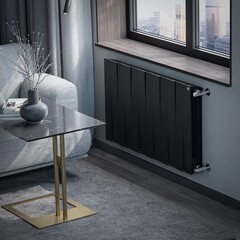 Радиатор биметаллический Royal Thermo Piano Forte 500 мм 12 секций 1" боковое подключение черный - фото 2