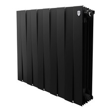 Радиатор биметаллический Royal Thermo Piano Forte 500 мм 10 секций 1" боковое подключение черный