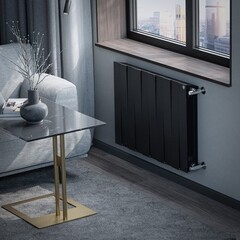 Радиатор биметаллический Royal Thermo Piano Forte 500 мм 10 секций 1" боковое подключение черный - фото 2