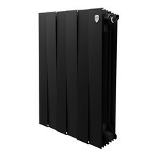 Радиатор биметаллический Royal Thermo Piano Forte 500 мм 6 секций 1" боковое подключение черный
