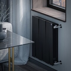 Радиатор биметаллический Royal Thermo Piano Forte 500 мм 6 секций 1" боковое подключение черный - фото 2