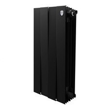 Радиатор биметаллический Royal Thermo Piano Forte 500 мм 4 секции 1" боковое подключение черный