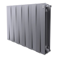 Изображение товара Радиатор биметаллический Royal Thermo Piano Forte 500 мм 12 секций 1" боковое подключение серебристый