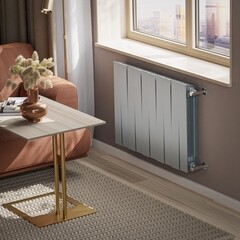 Радиатор биметаллический Royal Thermo Piano Forte 500 мм 10 секций 1" боковое подключение серебристый - фото 2