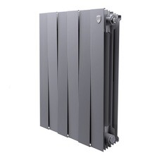 Радиатор биметаллический Royal Thermo Piano Forte 500 мм 6 секций 1" боковое подключение серебристый