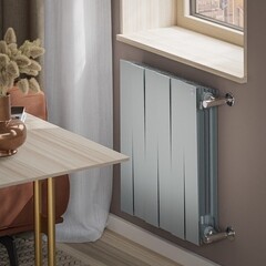Радиатор биметаллический Royal Thermo Piano Forte 500 мм 6 секций 1" боковое подключение серебристый - фото 2