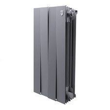 Радиатор биметаллический Royal Thermo Piano Forte 500 мм 4 секции 1" боковое подключение серебристый