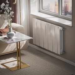 Радиатор биметаллический Royal Thermo Piano Forte 500 мм 12 секций 1" боковое подключение белый - фото 2