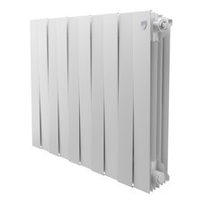Радиатор биметаллический Royal Thermo Piano Forte 500 мм 10 секций 1" боковое подключение белый