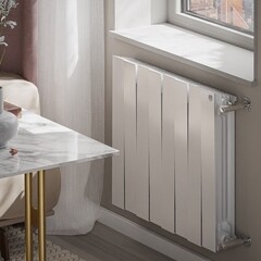 Радиатор биметаллический Royal Thermo Piano Forte 500 мм 8 секций 1" боковое подключение белый - фото 2