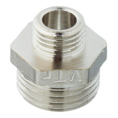 Ниппель переходной Valtec 1/2 НР(ш) х 1/4 НР(ш) латунный (VTr.580.N.0402) - фото 2
