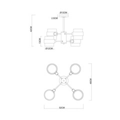 Люстра подвесная Arte Lamp Carlo E14 160 Вт 5 кв.м (A8205SP-4BK) - фото 2