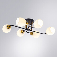 Люстра потолочная Arte Lamp Andrea E27 360 Вт 18,5 кв.м (A8141PL-6BK) - фото 3