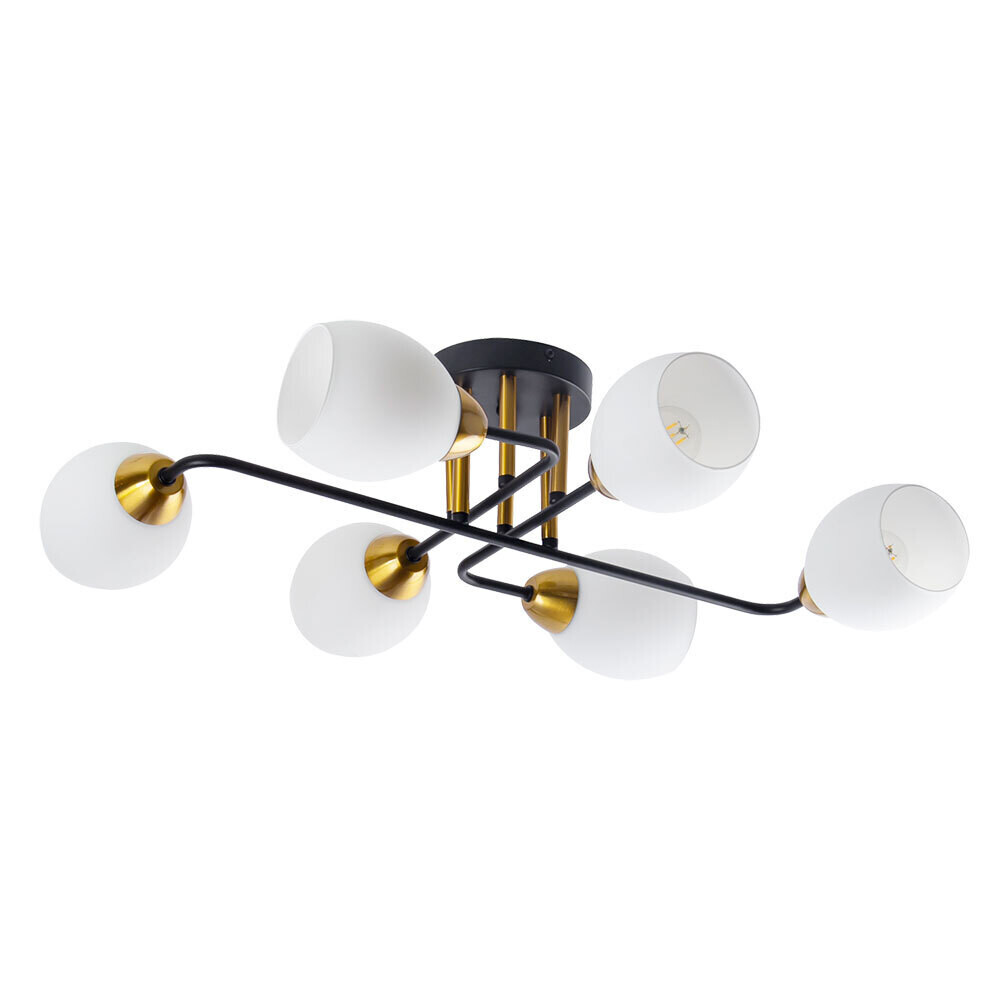 Изображение товара Люстра потолочная Arte Lamp Andrea E27 360 Вт черная с белыми плафонами