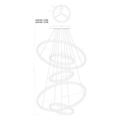 Люстра светодиодная подвесная Arte Lamp Arcane 137 Вт 3000К 18,3 кв.м (A2974SP-137PB) - фото 2