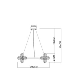 Люстра подвесная Arte Lamp Etereo G9 1000 Вт 50 кв.м (A5261LM-25GO) - фото 2
