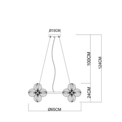 Люстра подвесная Arte Lamp Etereo G9 600 Вт 30 кв.м (A5261LM-15GO) - фото 2