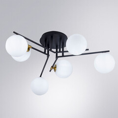 Люстра потолочная Arte Lamp Gemini G9 198 Вт 7 кв.м (A2243PL-6BK) - фото 3