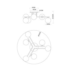 Люстра потолочная Arte Lamp Gemini G9 198 Вт 7 кв.м (A2243PL-6BK) - фото 2