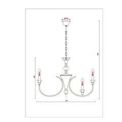 Люстра подвесная Arte Lamp Collinetta E14 480 Вт 8 кв.м (A4094LM-12WH) - фото 2