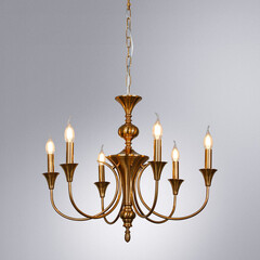 Люстра подвесная Arte Lamp Collinetta E14 240 Вт 8 кв.м (A4094LM-6PB) - фото 4