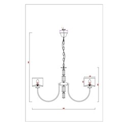 Люстра подвесная Arte Lamp Attore E14 320 Вт 8 кв.м (A4092LM-8CC) - фото 2