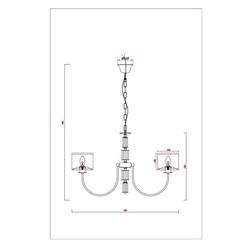 Люстра подвесная Arte Lamp Attore E14 200 Вт 8 кв.м (A4092LM-5CC) - фото 2