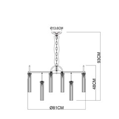 Люстра подвесная Arte Lamp Borgia G9 600 Вт 20 кв.м (A4088LM-15AB) - фото 2