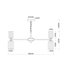 Люстра подвесная Arte Lamp Charm E14 640 Вт 21 кв.м (A1623LM-16GO) - фото 2