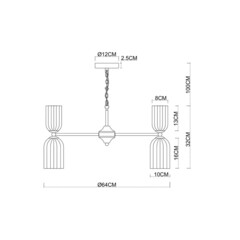 Люстра подвесная Arte Lamp Charm E14 400 Вт 21 кв.м (A1623LM-10GO) - фото 2