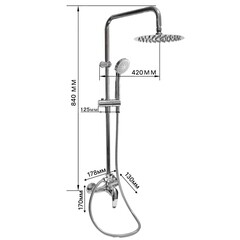 Душевая система Istok Luxe с верхним душем с лейкой хром (402.978) - фото 2