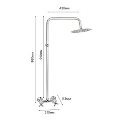 Душевая система Istok Life с верхним душем хром (402.977) - фото 3