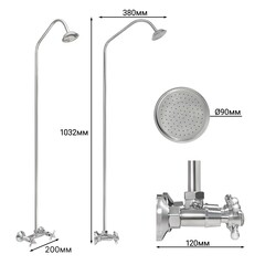 Душевая система Istok Luxe с верхним душем хром (402.318) - фото 2