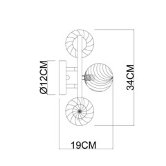 Бра Arte Lamp Etereo G9 120 Вт 220 В золото IP20 (A5261AP-3GO) - фото 2