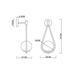 Бра Arte Lamp Matisse E14 40 Вт 220 В черное IP20 (A7765ap-1BK) - фото 2