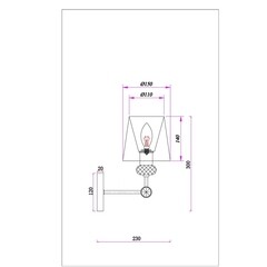Бра Arte Lamp Brocca E14 40 Вт 220 В бронза IP20 (A4093AP-1AB) - фото 2