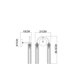 Бра Arte Lamp Borgia G9 80 Вт 220 В бронза IP20 (A4088AP-2AB) - фото 2