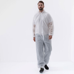 Комбинезон защитный одноразовый PO106 52-54 рост 180-188 см белый - фото 8