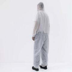 Комбинезон защитный одноразовый PO106 52-54 рост 180-188 см белый - фото 4