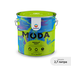 Краска моющаяся Eskaro Moda Absolut Matt база А белая 2,7 л