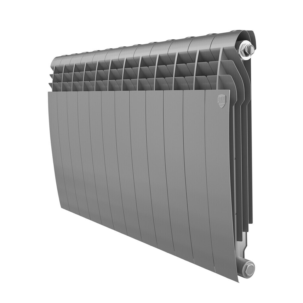 

Радиатор биметаллический Royal Thermo BiLiner B 500 мм 12 секций 1" боковое подключение серебристый, Серебро