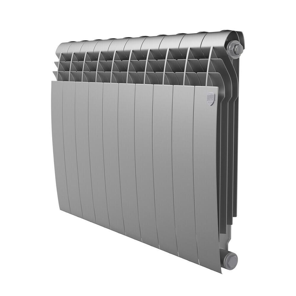 

Радиатор биметаллический Royal Thermo BiLiner B 500 мм 8 секций 1" боковое подключение серебристый, Серебро