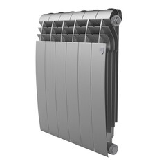 Радиатор биметаллический Royal Thermo BiLiner B 500 мм 6 секций 1" боковое подключение серебристый - фото 1