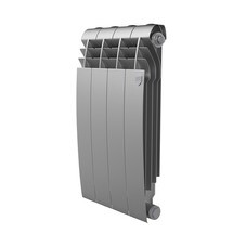 Радиатор биметаллический Royal Thermo BiLiner B 500 мм 4 секции 1" боковое подключение серебристый