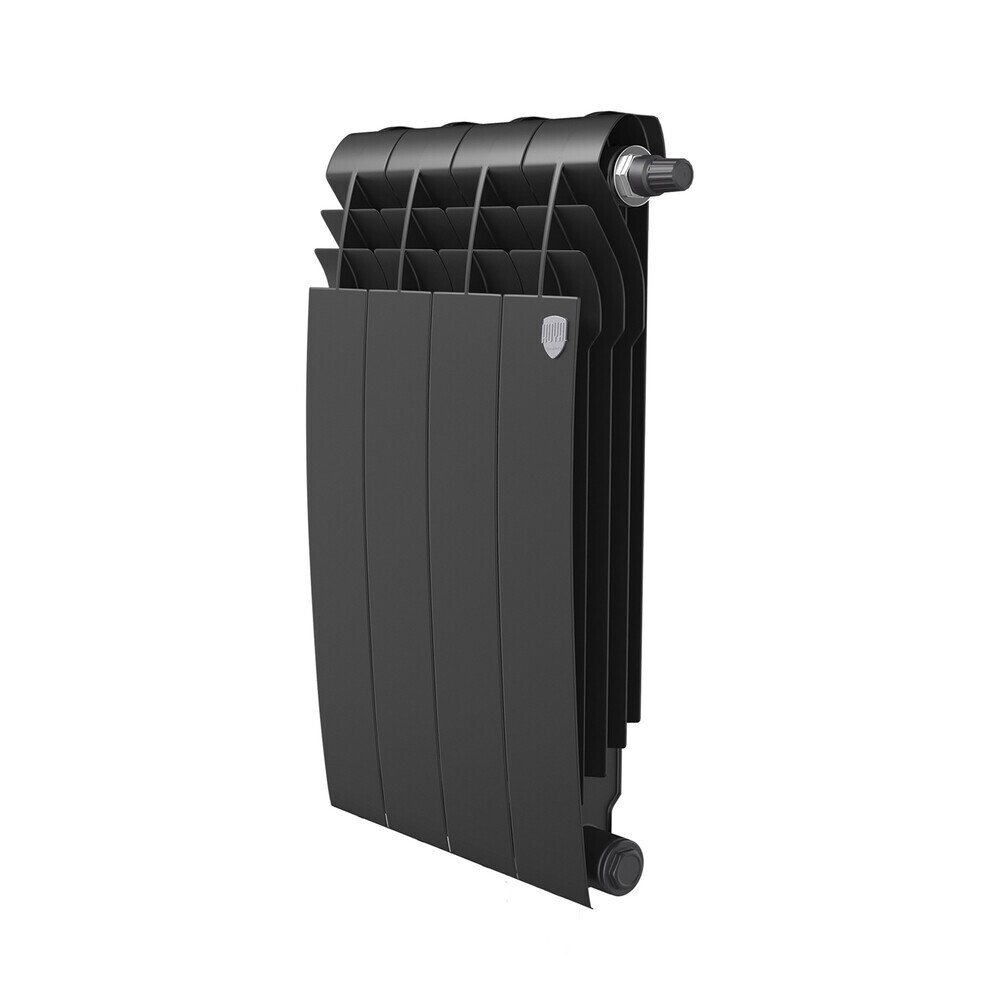 

Радиатор биметаллический Royal Thermo BiLiner B 500 мм 4 секции 1" боковое подключение черный