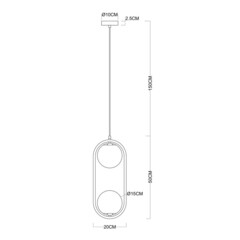 Светильник подвесной Arte Lamp Matisse E14 80 Вт 3 кв.м черный IP20 (A7745SP-2BK) - фото 2