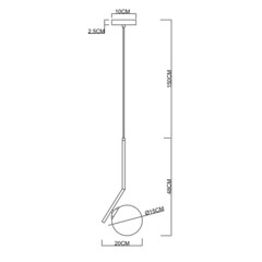 Светильник подвесной Arte Lamp Bolla-Unica E14 40 Вт 1 кв.м черный IP20 (A1924SP-1BK) - фото 2
