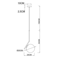 Светильник подвесной Arte Lamp Bolla-Unica E14 40 Вт 1 кв.м черный IP20 (A1923SP-1BK) - фото 2